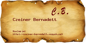 Czeiner Bernadett névjegykártya
