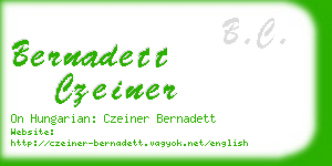 bernadett czeiner business card